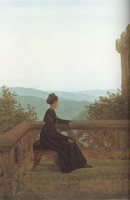 Carl Gustav Carus Woman on a Terrace (mk10) Spain oil painting art